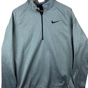 Nike Therma Dri Fit 1/4 Zip Pullover Mens 2XLT Gray Fleece 860497